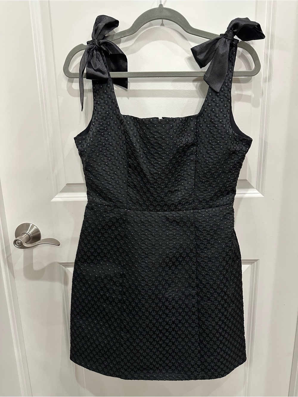 Copper Key Black Tie-Shoulder Mini Dress